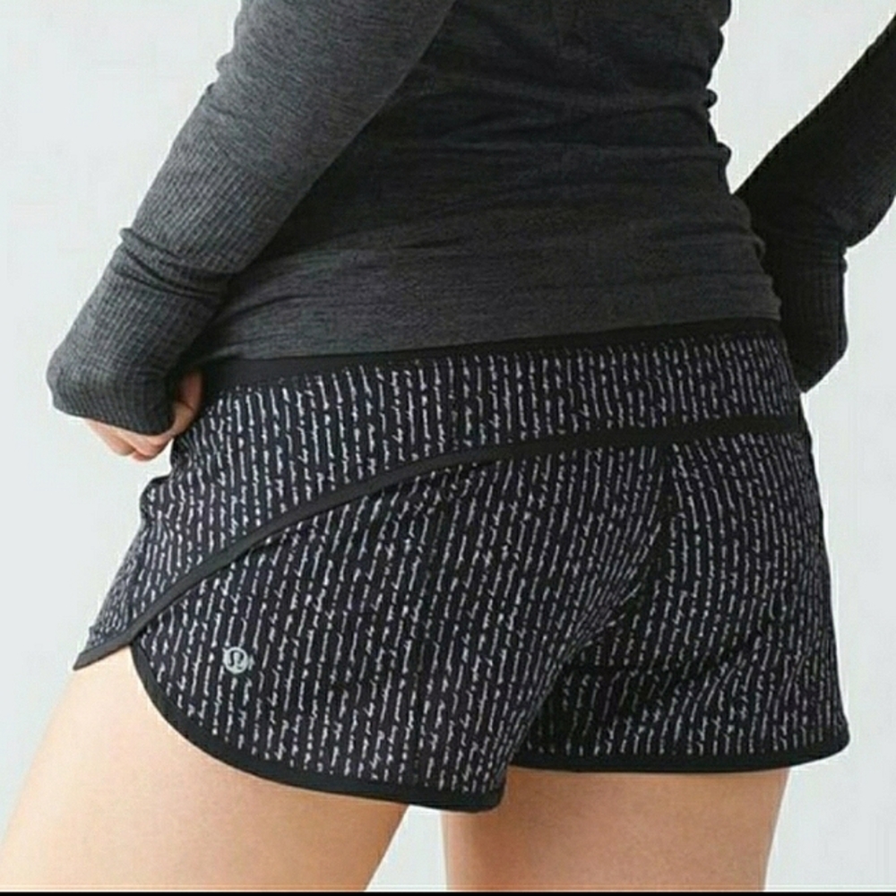 Lululemon Black and White Athletic Shorts